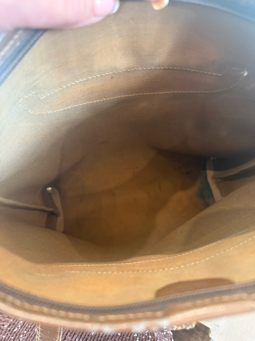 Authentic Gucci Vintage Supreme Tote w/Brown leather trim - Picture 11 of 12
